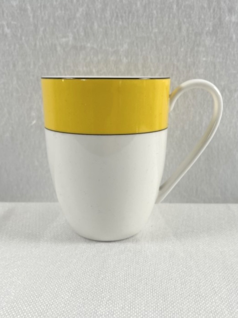 Kate Spade Rutherford Circle YELLOW Lenox Coffee Tea Mug Cup 14 Oz 4.25”
